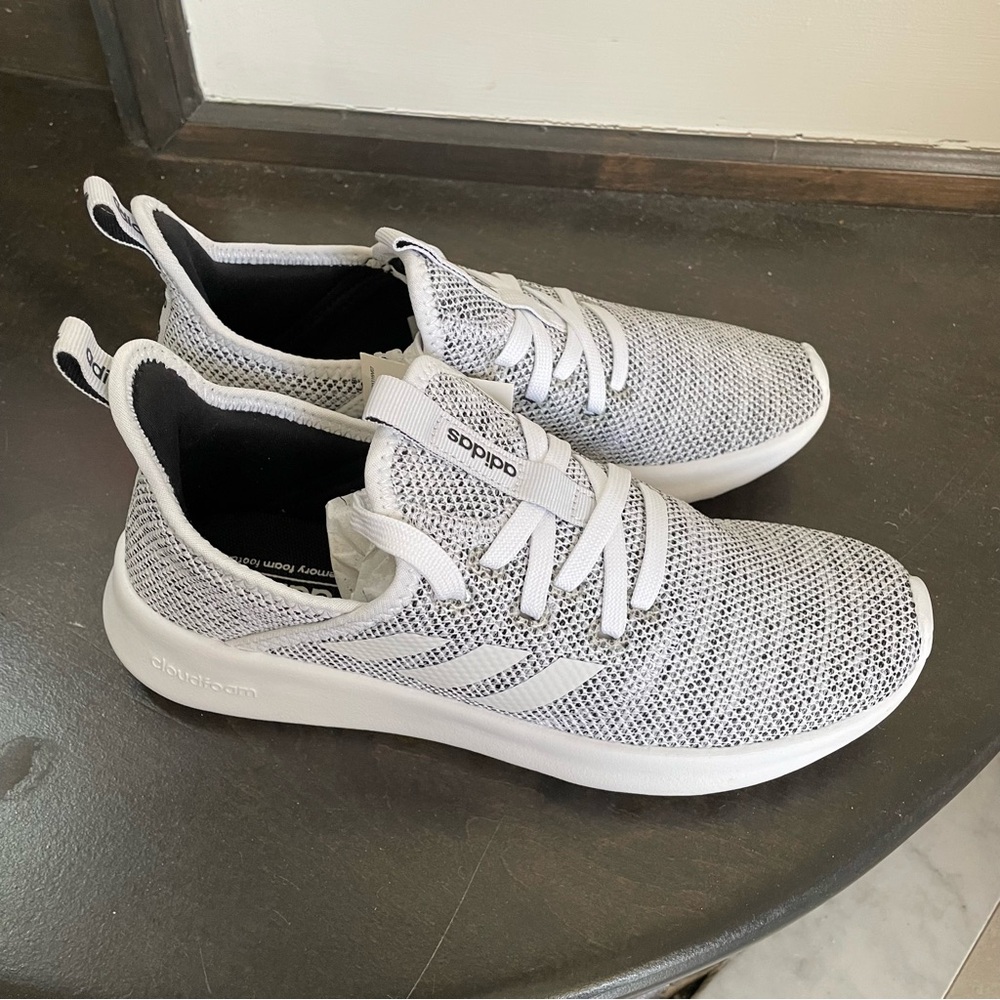 NWT Adidas Cloudfoam Pure Gray and White Sneakers - Picture 6 of 9